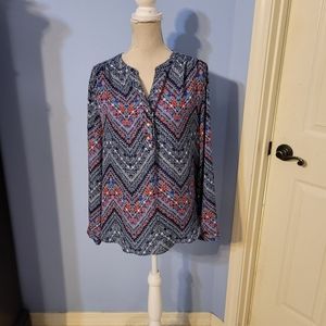 Investments Petite Large Womens Blouse